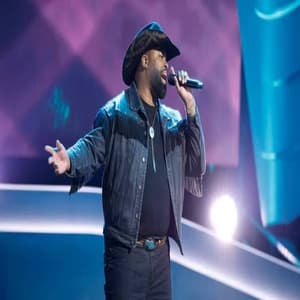 BigCountry performing during The Voice Season 30 Blind Auditions.