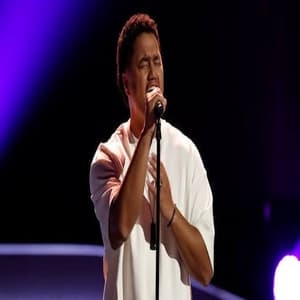 Johnnie Kapua performing during The Voice Season 30 Blind Auditions